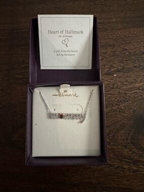 “Mommy” Hallmark 1/10 CT Lab Grown Diamond 14k Rose Gold Sterling Necklace